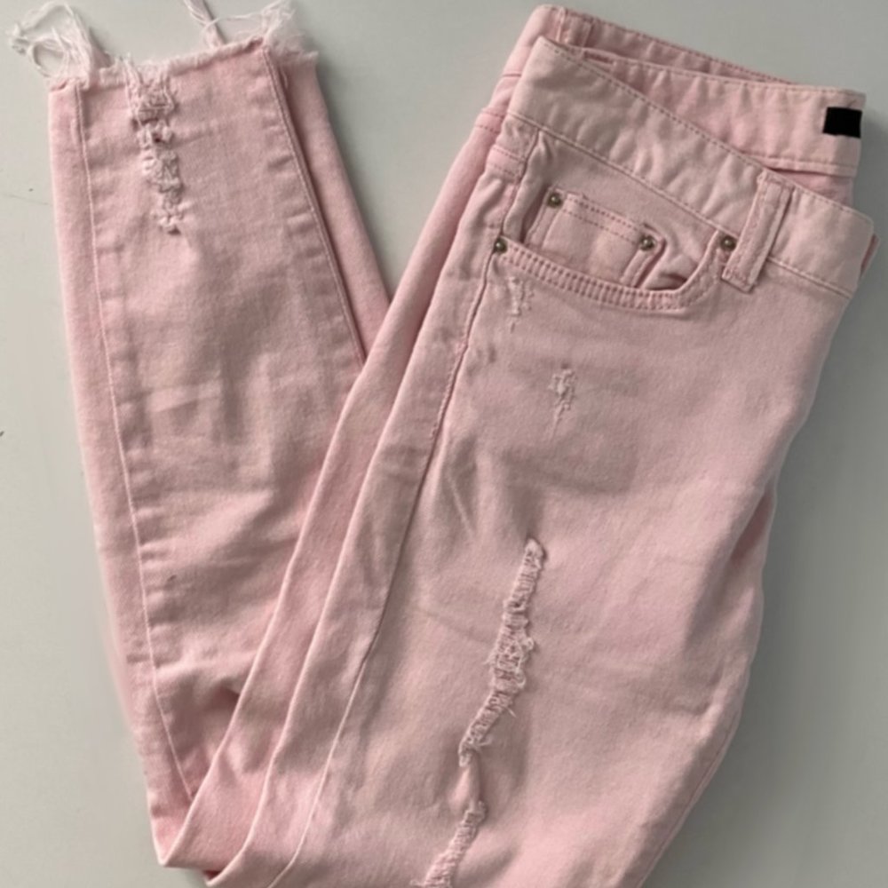 Pink Low Rise Skinny Jeans Youth